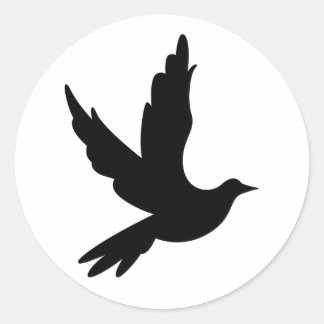 Dove-Silhouette Runder Aufkleber