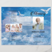 Dove & Sky-Beerdigungsvorlage (Vorderseite)