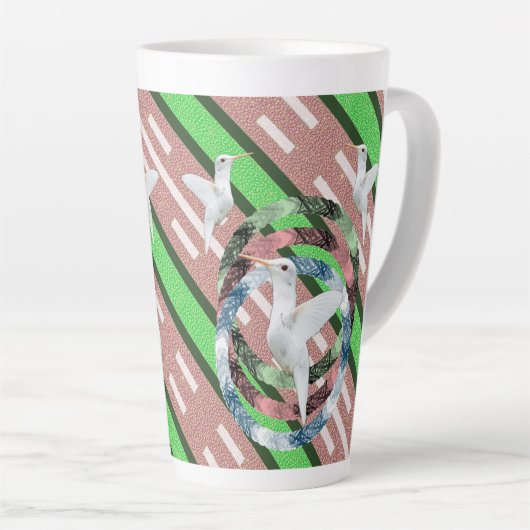 Dove Stripe Latte Tasse (Rechte Ecke)