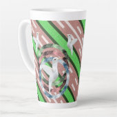 Dove Stripe Latte Tasse (Linke Ecke)