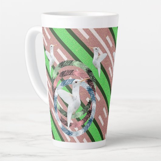 Dove Stripe Latte Tasse (Linke Ecke)