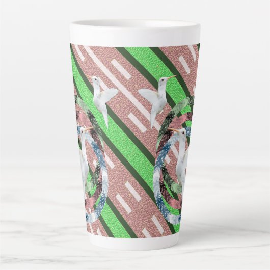Dove Stripe Latte Tasse (Vorderseite)