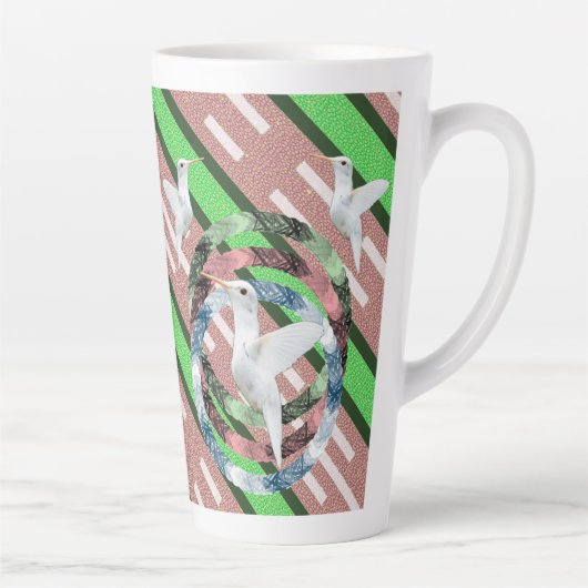 Dove Stripe Latte Tasse (Rechts)