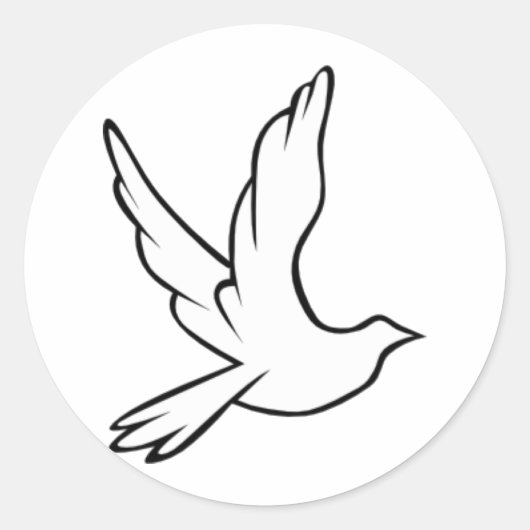 Dove-Symbol Runder Aufkleber (Vorderseite)