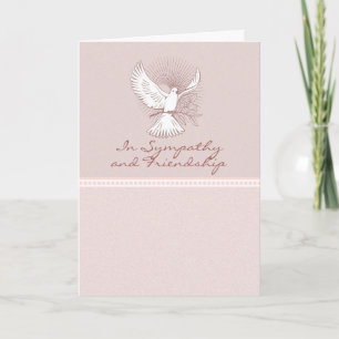 Dove Sympathy Card - im Beileid und Freundschaft Karte