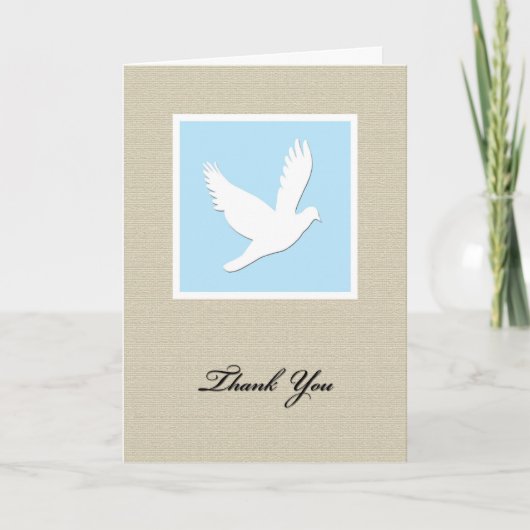Dove Sympathy Thank You Card Dankeskarte (Vorderseite)