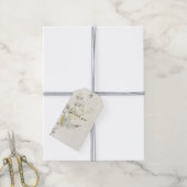 Dove und goldene Blätter Geschenkanhänger (Mit Garn)