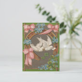 Dove Vergiss-Me-Nots Horseshoe Vierblättriges Klee Postkarte (Stehend Vorderseite)