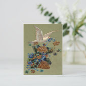 Dove vergiss mich nicht Vierblättriges Kleeblatt B Postkarte (Stehend Vorderseite)