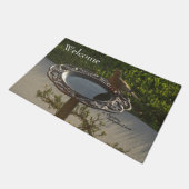 Dove Vogel Birdbath Spiegeland Welcome Doormat Fußmatte (Schrägansicht)