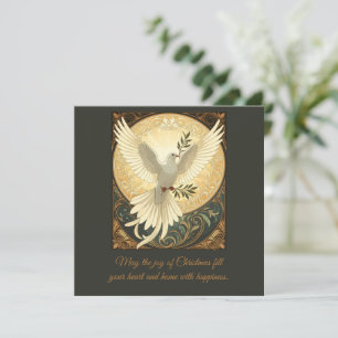 Dove Vogel trägt einen Zweig Oliven Weihnachten De