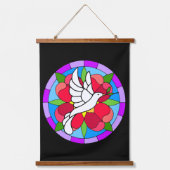 Dove Wandteppich Mit Holzrahmen (Vorderseite)