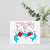 Dove Wedding Decoration Postkarte (Stehend Vorderseite)