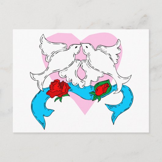 Dove Wedding Decoration Postkarte (Vorderseite)