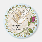 Dove Wedding Rings Magnet (Vorne)