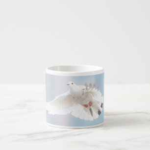 Dove White Feather Flying Bird Fotografie Espressotasse