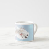 Dove White Feather Flying Bird Fotografie Espressotasse (Vorderseite Rechts)