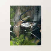 Dove Wings Spread Birdfeeder Fotografic Bird Puzzle (Vertikal)