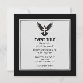 Dove with Cross Einladung (Rückseite)