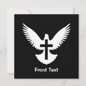 Dove with Cross Einladung (Vorderseite)