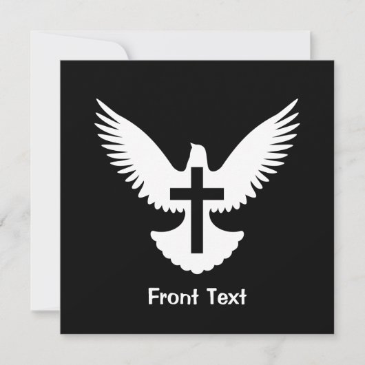 Dove with Cross Einladung (Vorderseite)