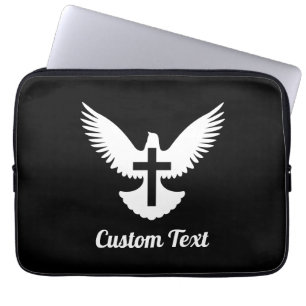 Dove with Cross Laptop Sleeve