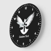 Dove with Cross Large Clock Große Wanduhr (Winkel)