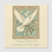 Dove With Olive Branch Christmas Magnetkarte (Vorderseite)