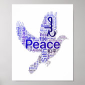 Dove Word Art Peace Poster (Vorne)