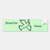 Dove World Peace Symbol Quote Bird Olive Branch Autoaufkleber (Vorne)
