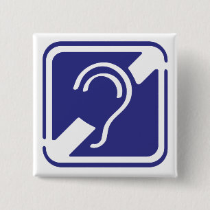 Doven, Dornhai, Doofheide, Gehoorverlies geteken Button