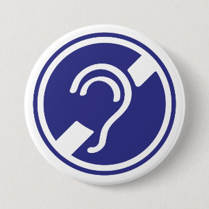 Doven, Dornhai, Doofheide, Gehoorverlies geteken Button