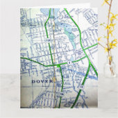 Dover, DE Vintag Map Karte (Gelbe Blume)