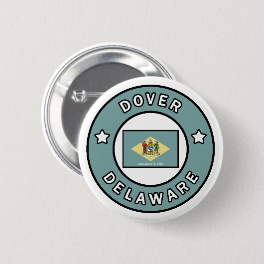 Dover Delaware Button (Vorne & Hinten)
