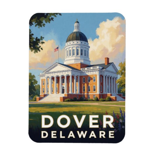 Dover Delaware First State Reise Magnet (Vertikal)