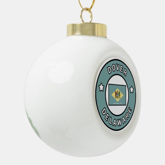 Dover Delaware Keramik Kugel-Ornament (Links)