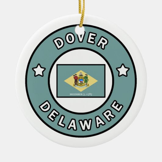 Dover Delaware Keramik Ornament (Vorne)