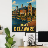 Dover Delaware Reise-Geschenk Poster (Heimbüro)