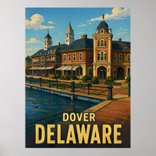 Dover Delaware Reise-Geschenk Poster