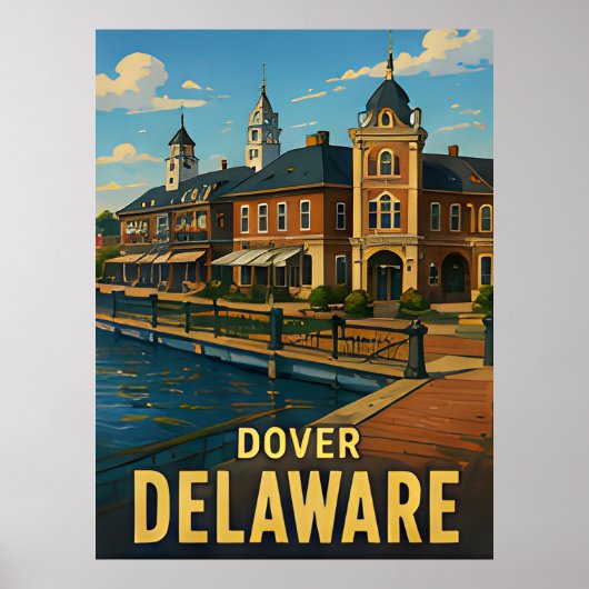 Dover Delaware Reise-Geschenk Poster (Vorne)