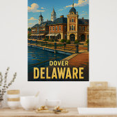 Dover Delaware Reise-Geschenk Poster (Küche)