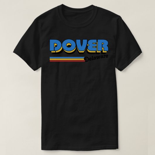 Dover Delaware Retro Style Design T-Shirt (Design vorne)
