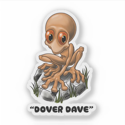 Dover Demon "Dover Dave" Cryptid-Aufkleber Aufkleber (Vorderseite)