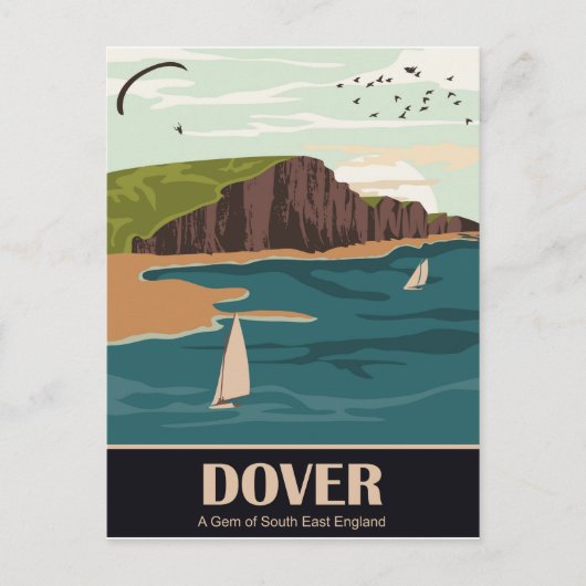 Dover, ein Gedicht von Südostengland Postkarte (Vorderseite)