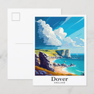 Dover England Vintage Reiseporträt Postkarte