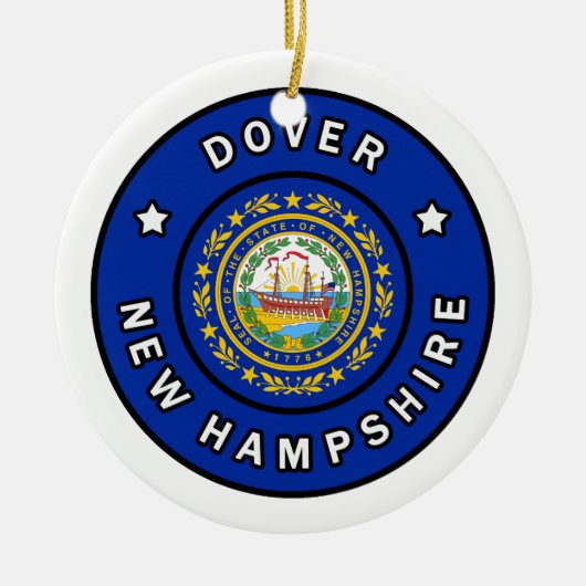 Dover New Hampshire Keramik Ornament (Vorne)