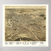 Dover, NH Panoramic Map - 1877 Poster (Vorne)