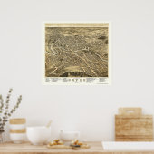 Dover, NH Panoramic Map - 1877 Poster (Küche)