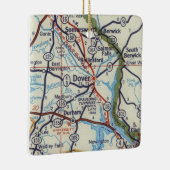 Dover NH Vintag Map Keramikornament (Rechts)