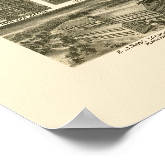 Dover, NJ Panoramic Map - 1903 Poster (Ecke)